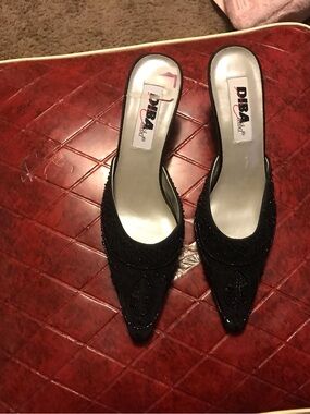 Diba black dress mules size 8